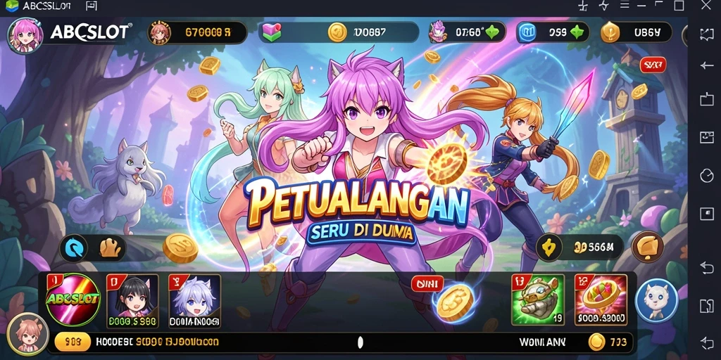 Tangkapan layar menunjukkan gameplay seru dalam ABCSLOT.