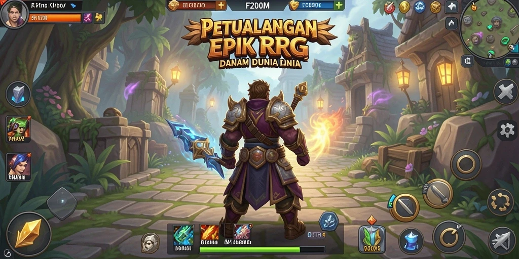Tampilan menakjubkan dari gameplay RPG dalam F200M.