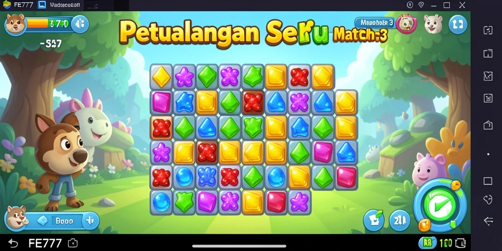 Tampilan gameplay seru dari FE777 dalam genre Match-3.