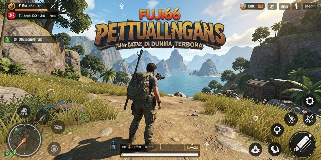 Screenshot gameplay FUJI66 menampilkan petualangan seru di dunia terbuka.