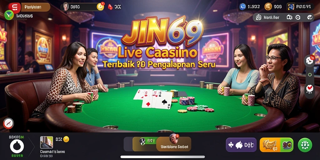 Tampilan menarik dari gameplay Live Casino di JIN69.