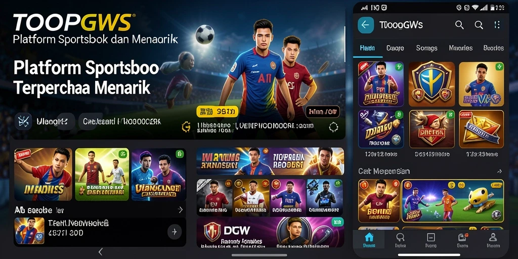 Tampilan gameplay Sportsbook TOOPGWS dengan berbagai opsi taruhan.